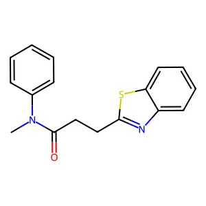 3-(1,3-benzothiazol-2-yl)-N-methyl-N-phenylpropanamide structure