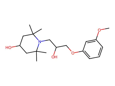 1-(2-Hydroxy-3-(3-methoxyphenoxy)propyl)-2,2,6,6-tetramethylpiperidin-4-ol structure