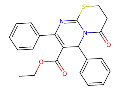 ethyl 4-oxo-6,8-diphenyl-2H,3H,4H,6H-pyrimido[2,1-b][1,3]thiazine-7-carboxylate structure