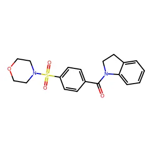 Indolin-1-yl(4-(morpholinosulfonyl)phenyl)methanone structure