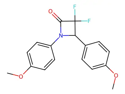 3,3-Difluoro-1,4-bis(4-methoxyphenyl)azetidin-2-one structure