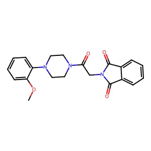 2-[2-[4-(2-Methoxyphenyl)piperazin-1-yl]-2-oxoethyl]isoindole-1,3-dione structure