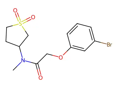 2-(3-bromophenoxy)-N-(1,1-dioxothiolan-3-yl)-N-methylacetamide structure