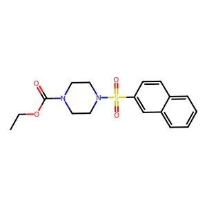 Ethyl 4-(naphthalen-2-ylsulfonyl)piperazine-1-carboxylate structure