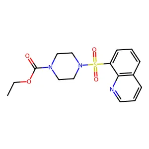 4-(Quinoline-8-sulfonyl)-piperazine-1-carboxylic acid ethyl ester structure