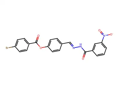 4-[(E)-{2-[(3-nitrophenyl)carbonyl]hydrazinylidene}methyl]phenyl 4-bromobenzoate structure
