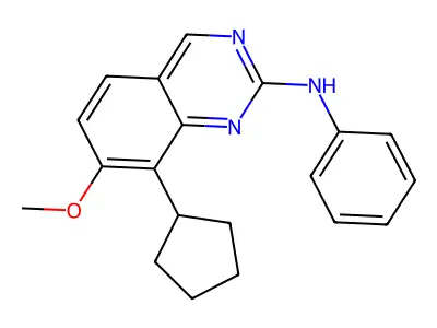 8-cyclopentyl-7-methoxy-N-phenylquinazolin-2-amine structure