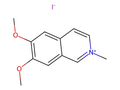 6,7-Dimethoxy-2-methylisoquinolin-2-ium iodide structure