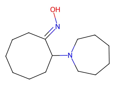 N-[2-(azepan-1-yl)cyclooctylidene]hydroxylamine structure