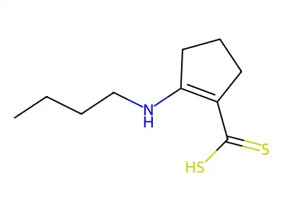 2-(Butylamino)cyclopent-1-ene-1-carbodithioic acid structure
