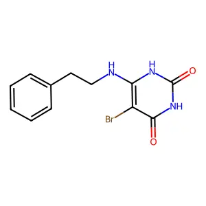 5-Bromo-6-[(2-phenylethyl)amino]pyrimidine-2,4(1H,3H)-dione structure