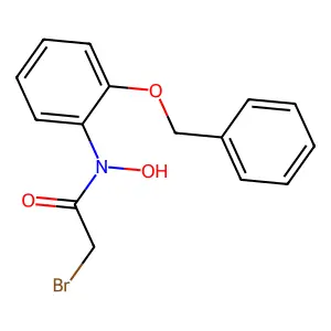 2-bromo-N-hydroxy-N-(2-phenylmethoxyphenyl)acetamide structure