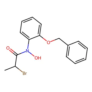 2-bromo-N-hydroxy-N-(2-phenylmethoxyphenyl)propanamide structure