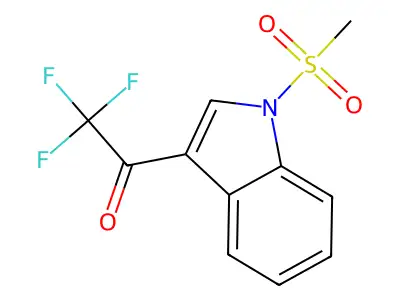 2,2,2-trifluoro-1-[1-(methylsulfonyl)-1H-indol-3-yl]-1-ethanone structure