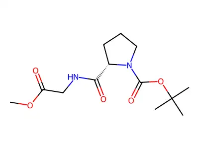 1-Boc-2-(2-methoxy-2-oxoethylcarbamoyl)pyrrolidine structure