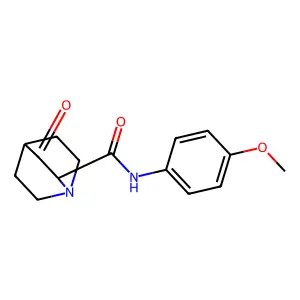 N-(4-methoxyphenyl)-3-oxo-1-azabicyclo[2.2.2]octane-2-carboxamide structure