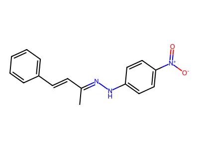 4-nitro-N-(4-phenylbut-3-en-2-ylideneamino)aniline structure