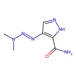 4-((1E)-3,3-Dimethyltriaz-1-en-1-yl)-1H-pyrazole-3-carboxamide structure