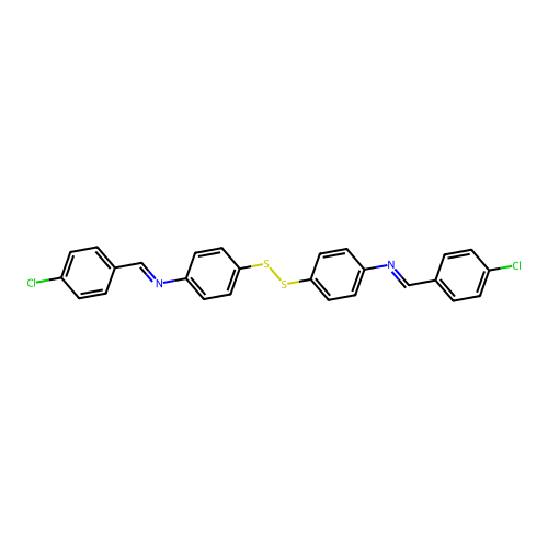 4,4'-Dithiobis(N-(4-chlorobenzylidene)aniline) structure