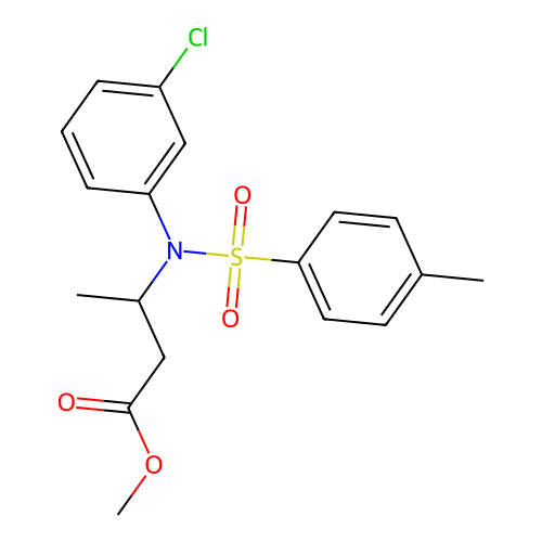 Methyl 3-[(3-chlorophenyl)(4-methylbenzene-1-sulfonyl)amino]butanoate structure