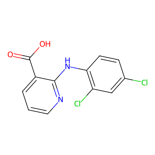 2-(2,4-Dichlorophenylamino) nicotinic acid structure