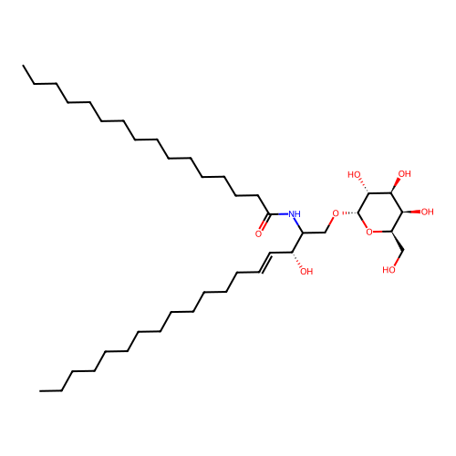 N-Palmitoylgalactosylsphingosine structure