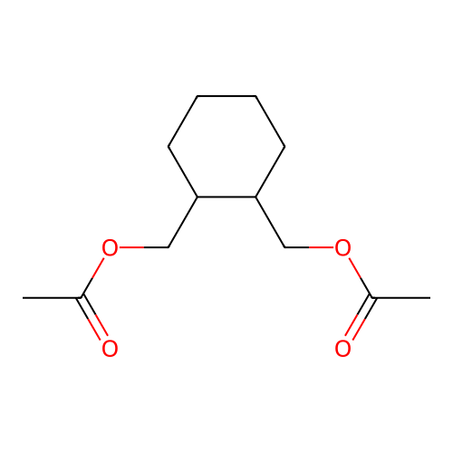 Cyclohexane-1,2-dimethanol, diacetate structure