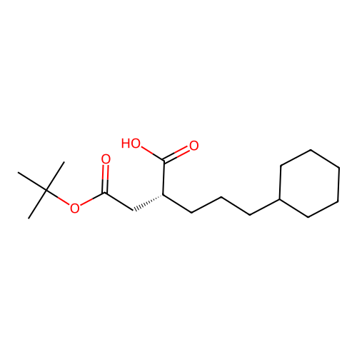 (2R)-2-[2-(tert-butoxy)-2-oxoethyl]-5-cyclohexylpentanoic acid structure