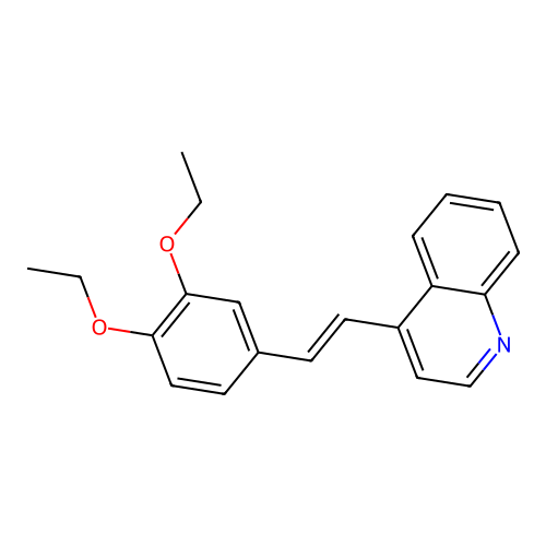 4-(2-(3,4-Diethoxyphenyl)vinyl)quinoline structure