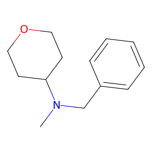 N-benzyl-N-methyloxan-4-amine structure