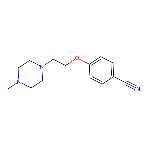 4-[2-(4-Methyl-1-piperazinyl)ethoxy]benzonitrile hydrochloride structure