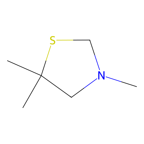 3,5,5-Trimethyl-1,3-thiazolidine structure