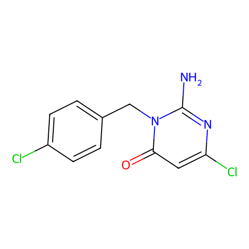 2-amino-6-chloro-3-(4-chlorobenzyl)-4(3H)-pyrimidinone structure