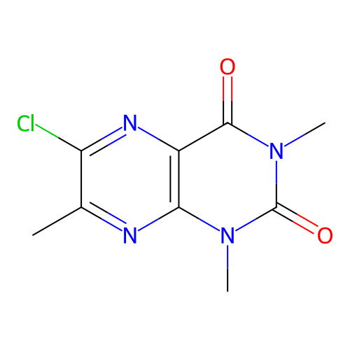 6-Chloro-1,3,7-trimethylpteridine-2,4-dione structure
