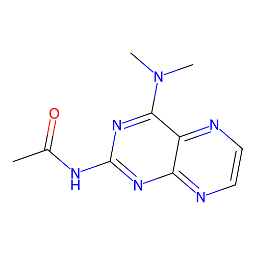 N-[4-(二甲氨基)蝶啶-2-基]乙酰胺 structure