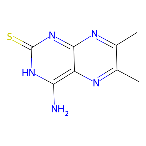 4-amino-6,7-dimethyl-2(1H)-pteridinethione structure