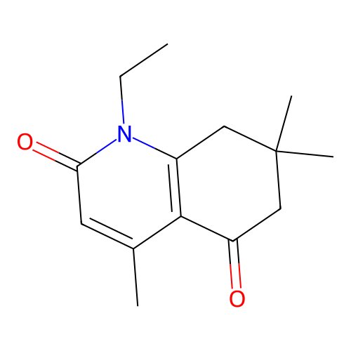 1-ethyl-4,7,7-trimethyl-7,8-dihydro-2,5(1H,6H)-quinolinedione structure