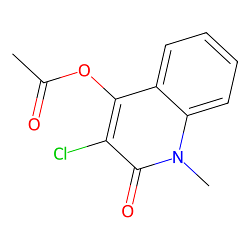 (3-Chloro-1-methyl-2-oxoquinolin-4-yl) acetate structure