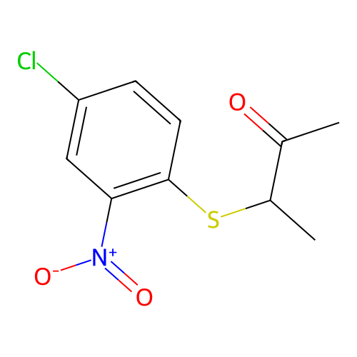 3-(4-Chloro-2-nitrophenyl)sulfanylbutan-2-one structure