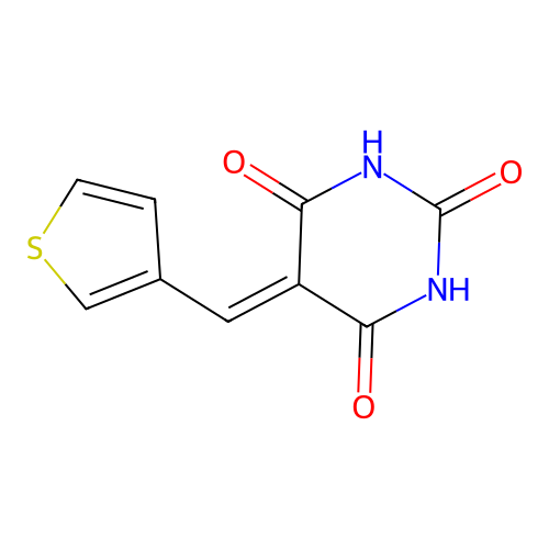 5-(3-thienylmethylene)-2,4,6(1H,3H,5H)-pyrimidinetrione structure