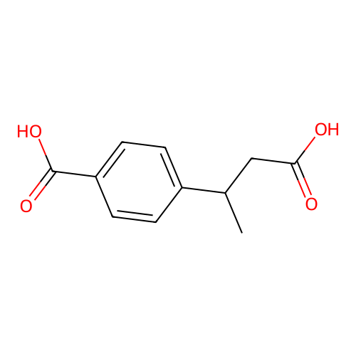 4-(1-Carboxypropan-2-yl)benzoic acid structure
