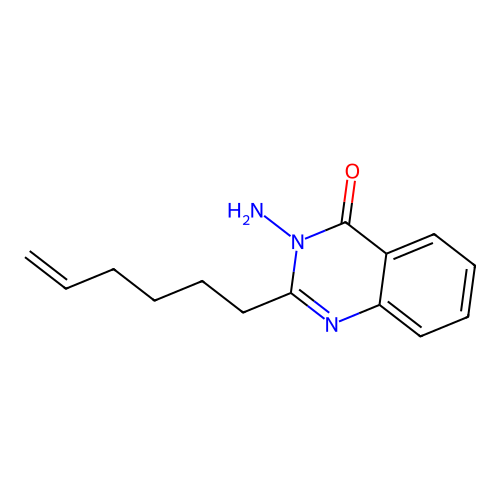 3-amino-2-(5-hexenyl)-4(3H)-quinazolinone structure