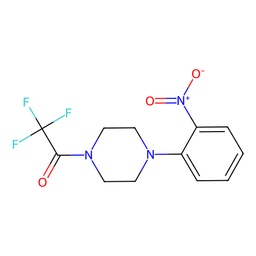 1-{2-Nitrophenyl}-4-(trifluoroacetyl)piperazine structure
