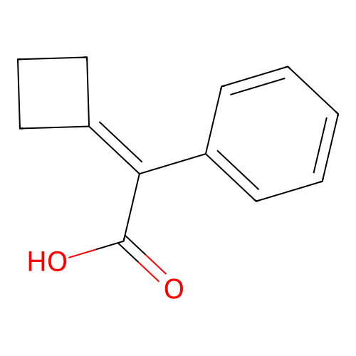 Cyclobutylidene(phenyl)acetic acid structure