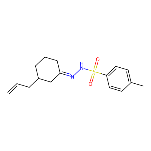 4-methyl-N-[(3-prop-2-enylcyclohexylidene)amino]benzenesulfonamide structure