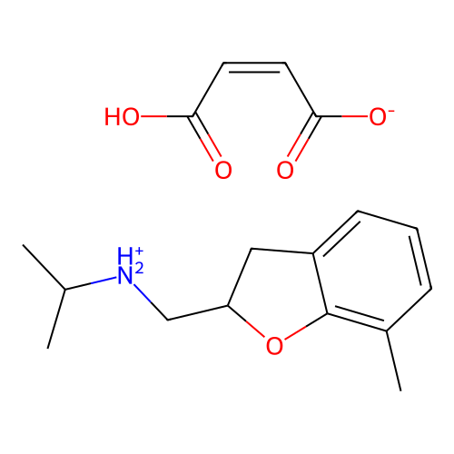 2-Benzofuranmethylamine, 2,3-dihydro-N-isopropyl-7-methyl-, maleate (1:1) structure