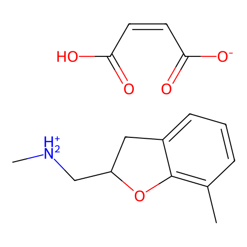 2-Benzofuranmethylamine, 2,3-dihydro-N,7-dimethyl-, maleate (1:1) structure