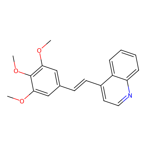 4-(2-(3,4,5-Trimethoxyphenyl)vinyl)quinoline structure
