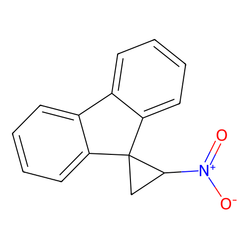 2-Nitrospiro[cyclopropane-1,9'-fluorene] structure