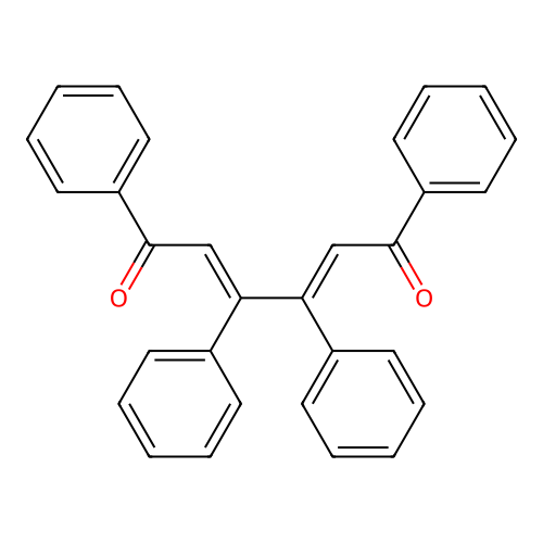(2E,4E)-1,3,4,6-tetraphenylhexa-2,4-diene-1,6-dione structure